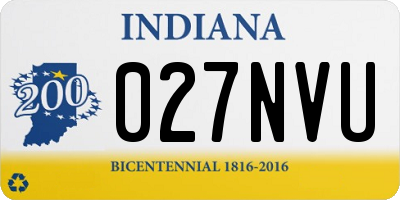 IN license plate 027NVU