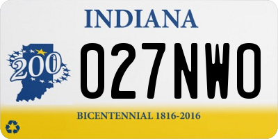 IN license plate 027NWO
