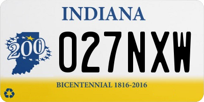 IN license plate 027NXW