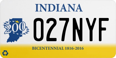 IN license plate 027NYF