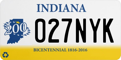 IN license plate 027NYK