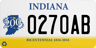 IN license plate 027OAB