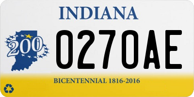 IN license plate 027OAE