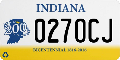IN license plate 027OCJ