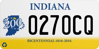 IN license plate 027OCQ