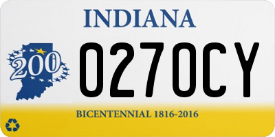 IN license plate 027OCY