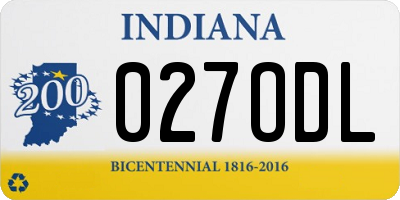 IN license plate 027ODL