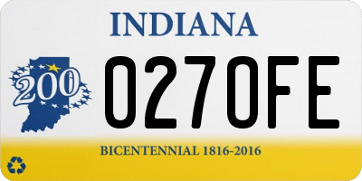 IN license plate 027OFE