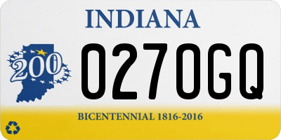 IN license plate 027OGQ