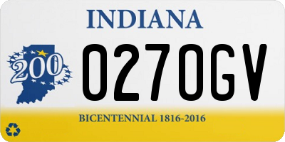 IN license plate 027OGV