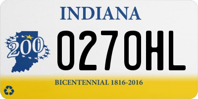 IN license plate 027OHL