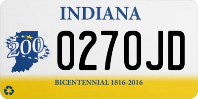 IN license plate 027OJD