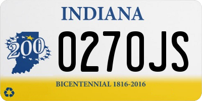 IN license plate 027OJS