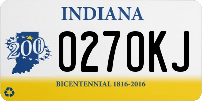 IN license plate 027OKJ