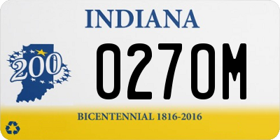 IN license plate 027OM