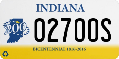 IN license plate 027OOS