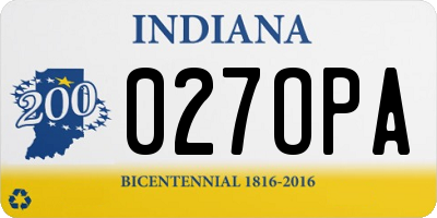 IN license plate 027OPA