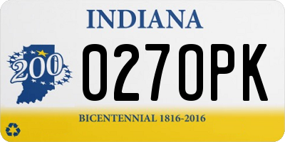 IN license plate 027OPK
