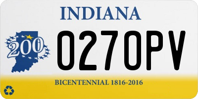 IN license plate 027OPV