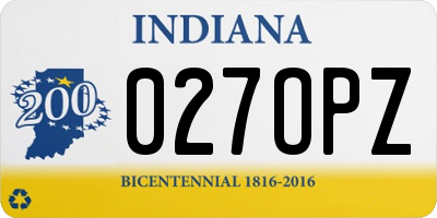 IN license plate 027OPZ
