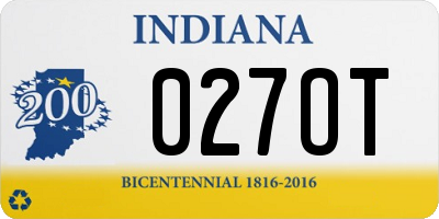 IN license plate 027OT