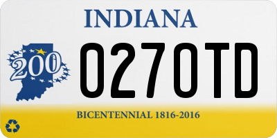IN license plate 027OTD