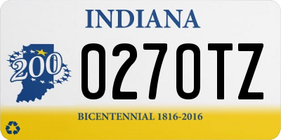 IN license plate 027OTZ