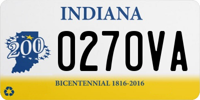 IN license plate 027OVA