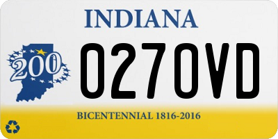 IN license plate 027OVD