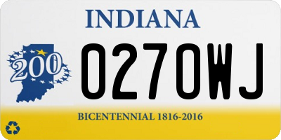 IN license plate 027OWJ