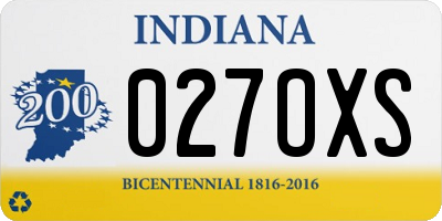 IN license plate 027OXS