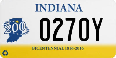 IN license plate 027OY