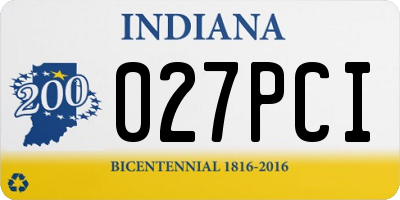 IN license plate 027PCI