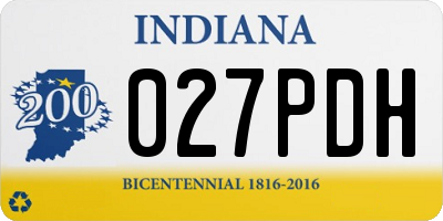 IN license plate 027PDH