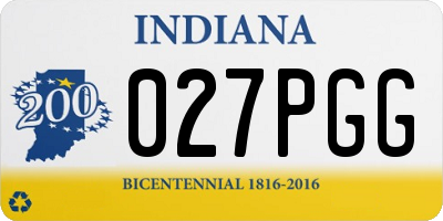 IN license plate 027PGG