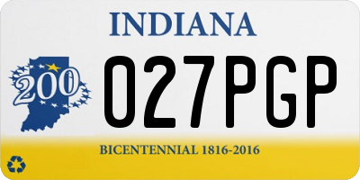 IN license plate 027PGP