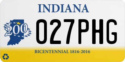 IN license plate 027PHG