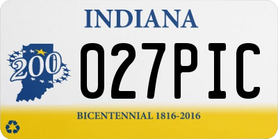 IN license plate 027PIC