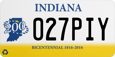 IN license plate 027PIY