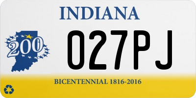 IN license plate 027PJ