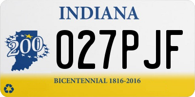 IN license plate 027PJF