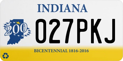 IN license plate 027PKJ