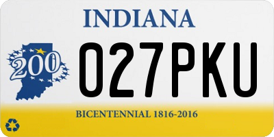 IN license plate 027PKU