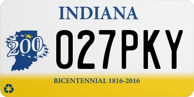 IN license plate 027PKY