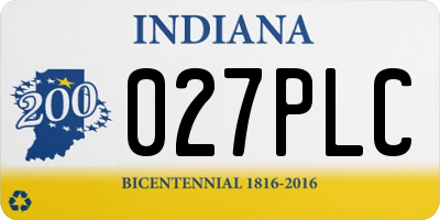 IN license plate 027PLC