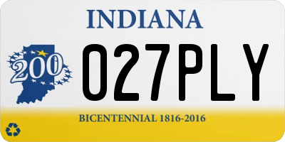 IN license plate 027PLY