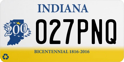 IN license plate 027PNQ