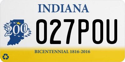 IN license plate 027POU