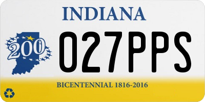 IN license plate 027PPS