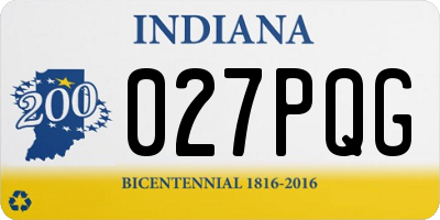 IN license plate 027PQG